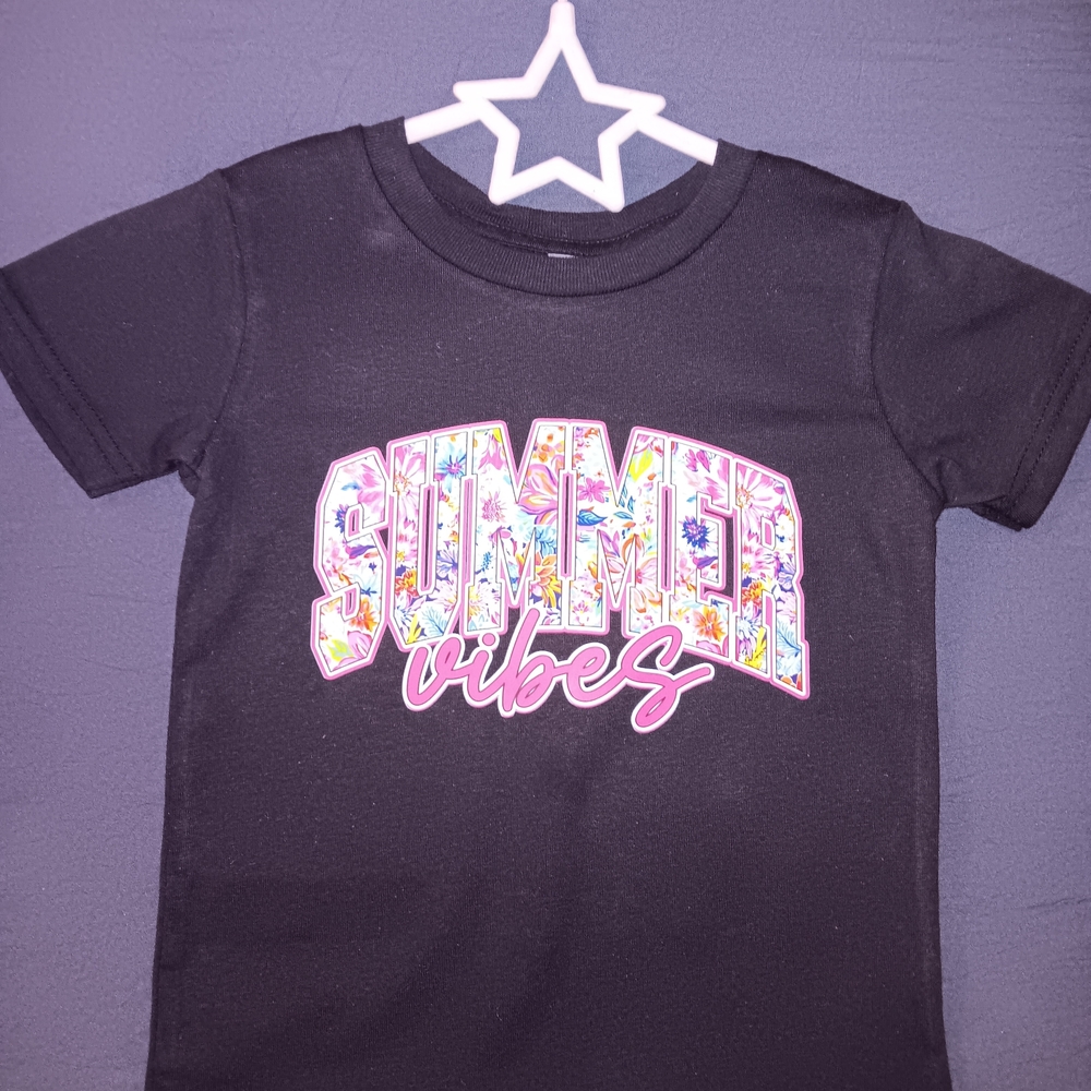 Kids' Summer Vibes Graphic Tee - Black